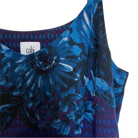 Cabi Artist Floral Print Strappy Lined Blouse Size XS Whimsigoth Y2K - Picture 6 of 8